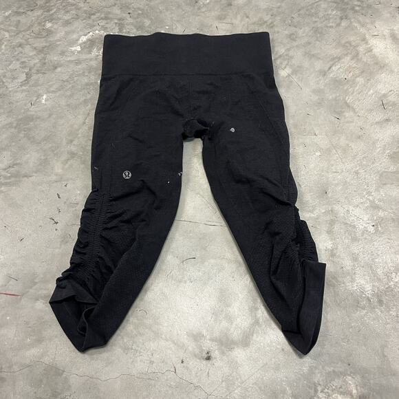 Lululemon Lot Of 2 In the Flow Crop Seamless Crop Legging Women Size 4 LW6997S - Picture 9 of 9